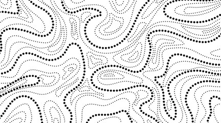 Curvy Dotted Paths Modern Visual Texture