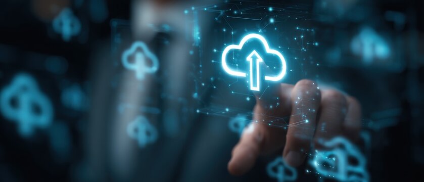 Cloud upload graphic interaction