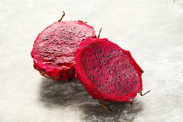 Raw sweet red dragon fruit
