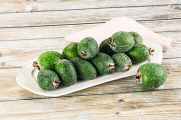 Sweet ripe juicyfruit feijoa