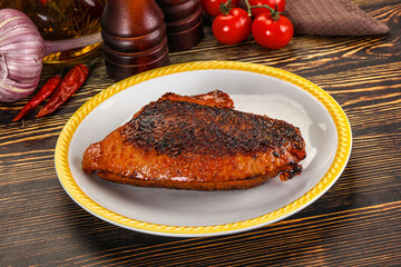 Roasted duck breast in cherry