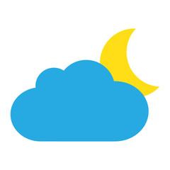 cloud moon icon color