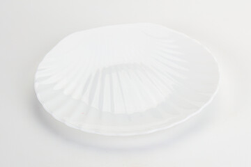 White ceramic empty plate dishware
