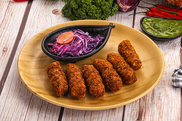 Indian minced meat kebab kofta