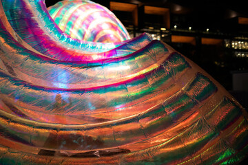 colourful ball sphere night dark vivid