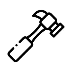 hammer line icon