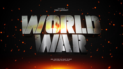 Worldwar editable text effect, game text style