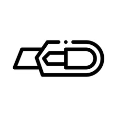 utility knife line icon