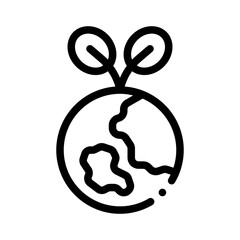 earth line icon