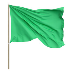 Isolated Green Flag on Transparent Background for Various Uses