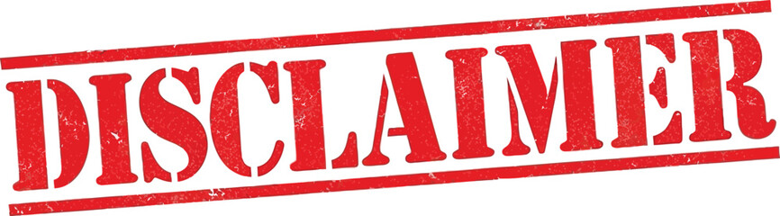 Red Disclaimer Stamp Important Notice Graphic