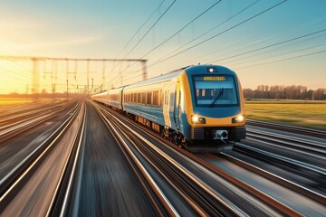 Sustainable electric train journey renewable energy efficiency boost