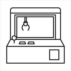 Claw machine icon outline vactor
