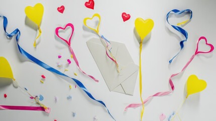 Creative wedding and birthday card invitation ideas with colorful decorations indoor celebration fun themes