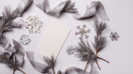 Elegant winter card invitation for wedding or birthday celebration snowy background creative design festive atmosphere