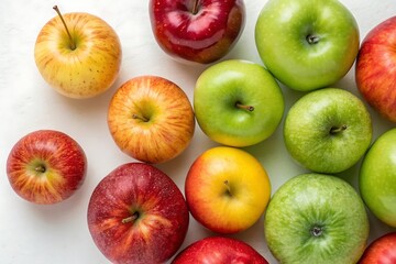 Bunch of apples with different colors