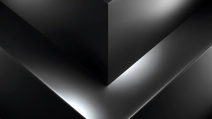 A dark and dramatic abstract composition of geometric shapes with high contrast and chiaroscuro lighting evokes a moody, cinematic atmosphere