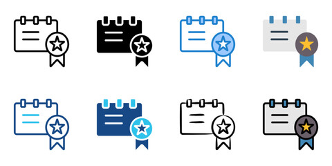 Certified icon set multiple style collection 
