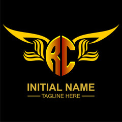 RC Golden Wing Emblem Logo
