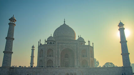 Taj Mahal mausoleum in Agra.