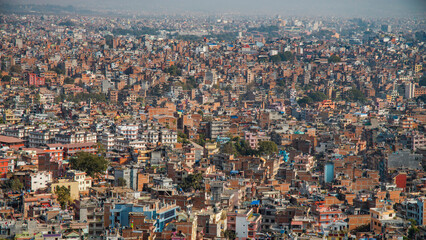 Kathmandu city view from the mountain.