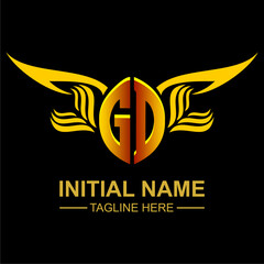GD Golden Wing Emblem Logo