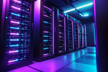 A glimpse into a futuristic room filled with computer technology.