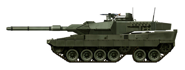 Leopard 2T4A1 (MBT concept based on the Leopard 2A6 tank, using a chassis with tandem tracks) © Tikros