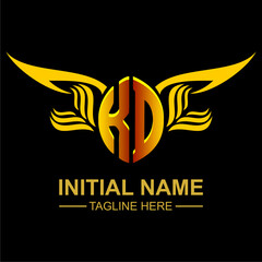 KD Golden Wing Emblem Logo