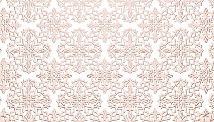 Refined Repeating Ornament, Gentle Aesthetic, Elegant Embossed Damask Pattern