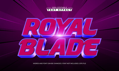 royal blade editable text effect with a knight and sword text style
