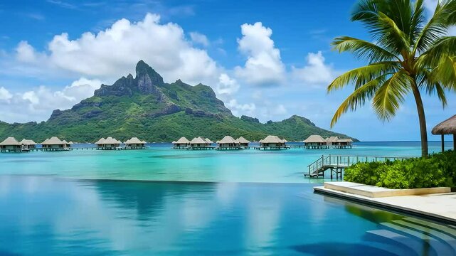 Overwater Bungalow Resort in Bora Bora