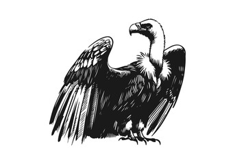 Vulture hand drawn sketch vector illustration © Shutoda