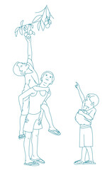 asian Boys to Pick Fruits