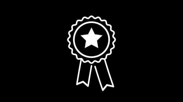 badge icon award best seller checklist animated icon badge number 1 best seller star looping croma 4k
