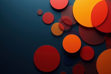 abstract colorful background with glowing red and yellow circles