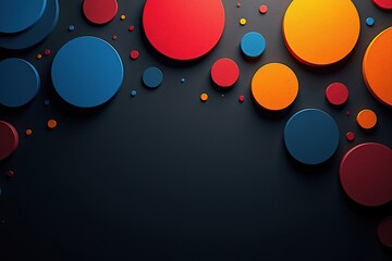 abstract colorful background with glowing red and yellow circles