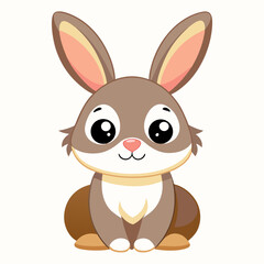 Obraz premium A-Cute-Bunny Vector | Generative AI & Linocut Silhouette Design for Kids & Easter Art