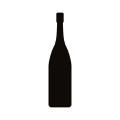 Bottle of alcohol icon vector. Bottle illustration sign. Alcohol symbol. Wine logo.