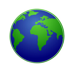 Hemispheres of the earth with continents. Vector world map set. World map in circle shape. Globe collection. World map in modern and simple style. Earth map, isolated on white background. Globe web ic