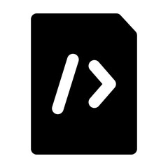 Simple solid vector icon of a page symbol, commonly used in coding, terminal, and developer interfaces. Ideal for apps, websites, dashboards, and coding tools. SVG format, easy to edit and scale.
