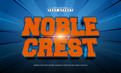 noble crest editable text effect with a knight and sword text style