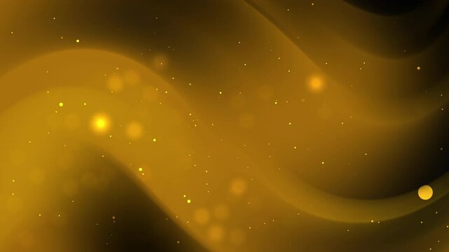 Golden swirling abstract waves with sparkles suitable for backgrounds, wallpapers, prints, digital art, packaging design, and artistic projects in general.