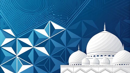 A digital illustration featuring an abstract, geometric pattern with a predominant color of deep white.