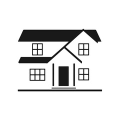 House silhouette logo, real estate symbol, real estate architecture vector, building icon, real estate design	