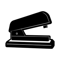 Stapler office supply tool stationery equipment paperwork binder icon clip silhouette