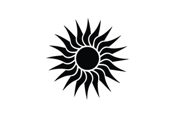 Lunivox Sun Logo Icon on White Background Design Asset