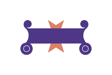 Veliris Diploma Scroll Logo Icon Design for White Background