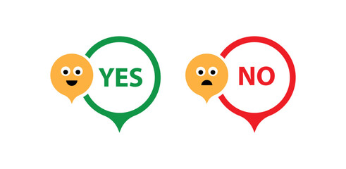 yes and no buttons	