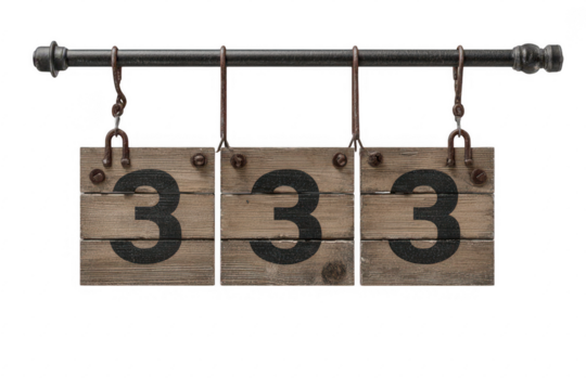 Wooden Number Scoreboard